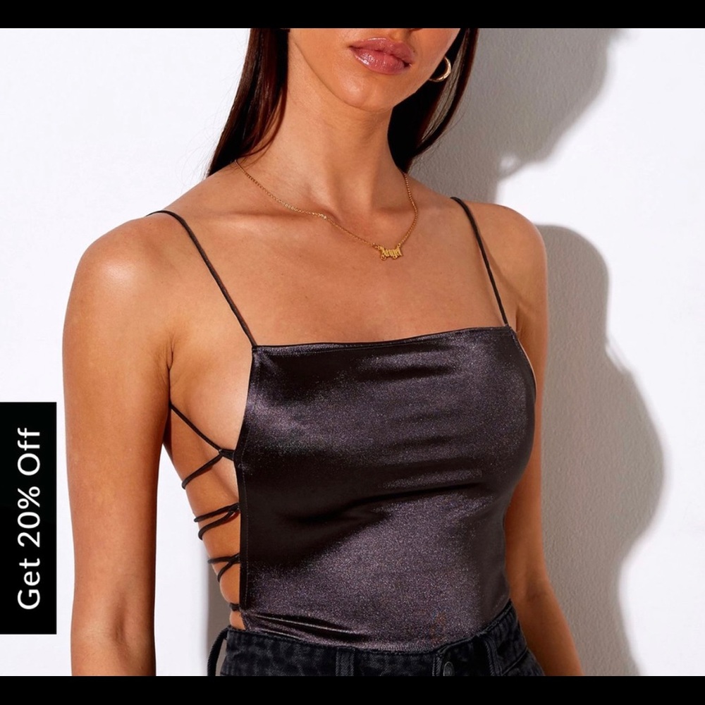 Super cute motel rocks strapy top! would be so cute for a party!